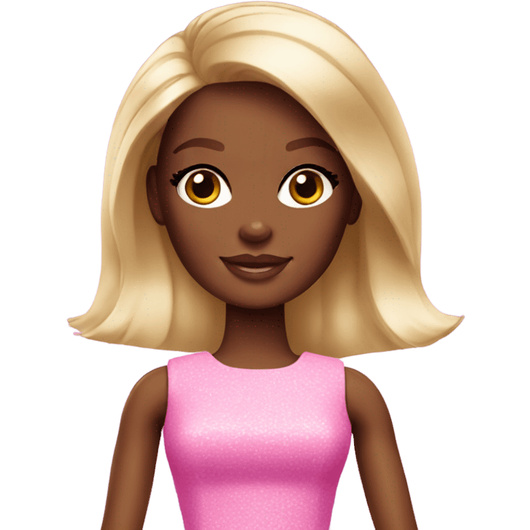 Barbie with dark skin emoji