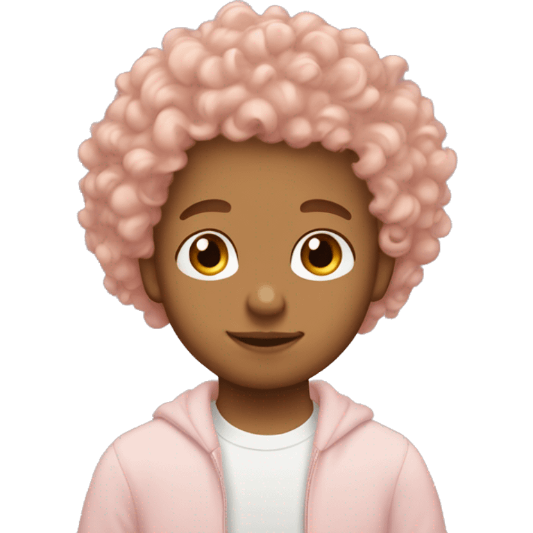 Pastel baby pink lightskin boy with curly hair and he’s a ginger  emoji