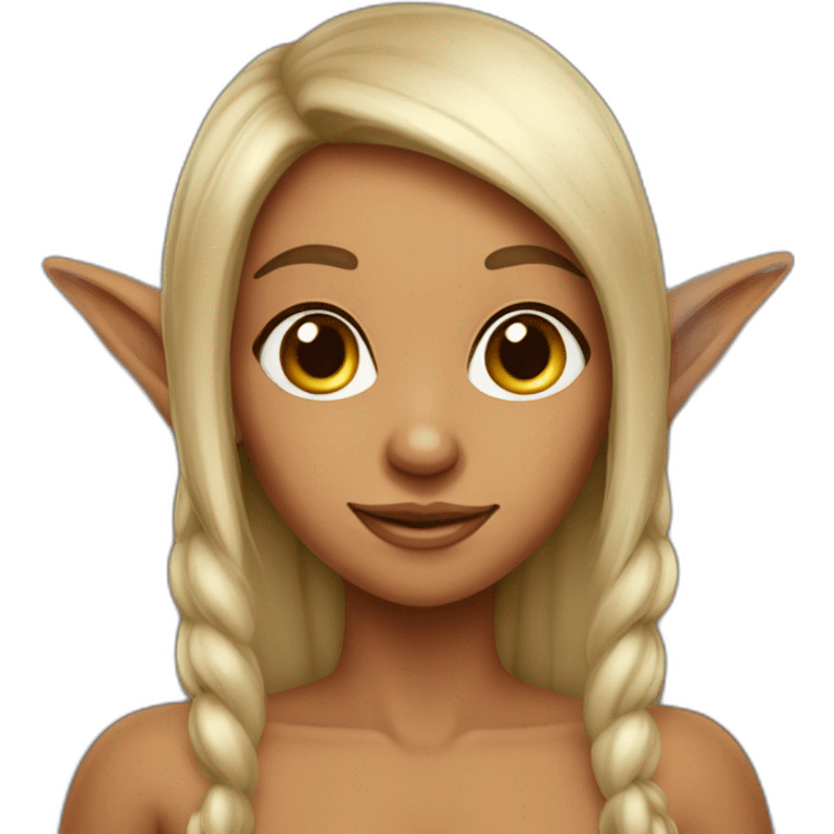 a tavern tan skinned elf woman emoji