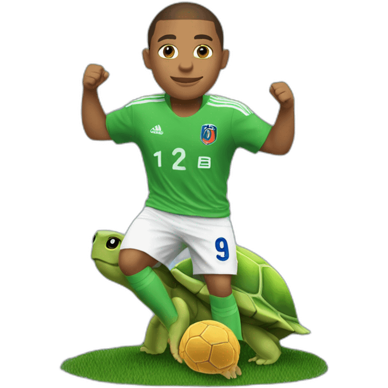 Mbappe dans un corps de tortue emoji