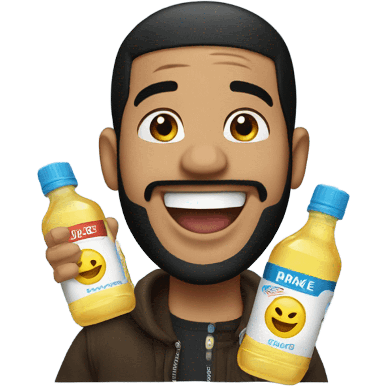 drake holding baby oil and laughing  emoji