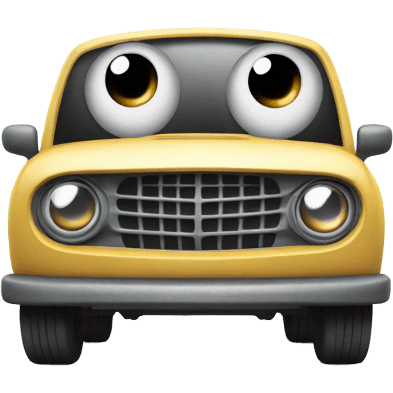 A car with big eyes staring at you emoji