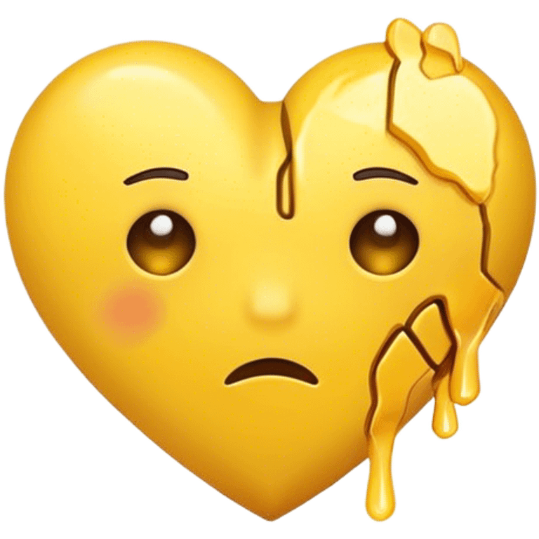 Yellow Heart broken in the middle  emoji