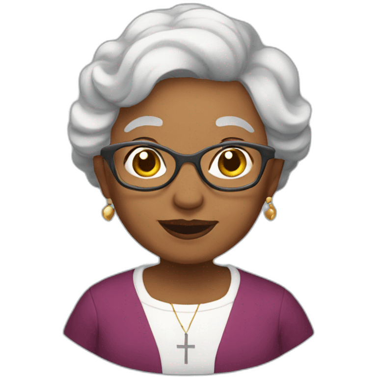 Granny in church emoji