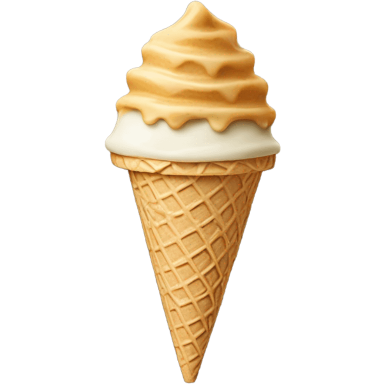 ice cream cone without ice cream emoji