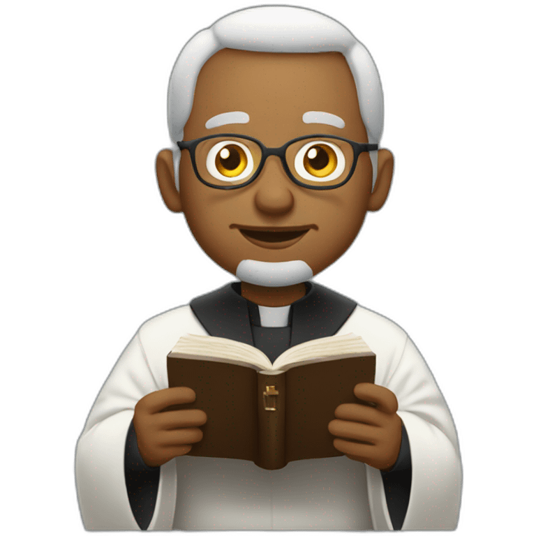 priest reading the bible emoji