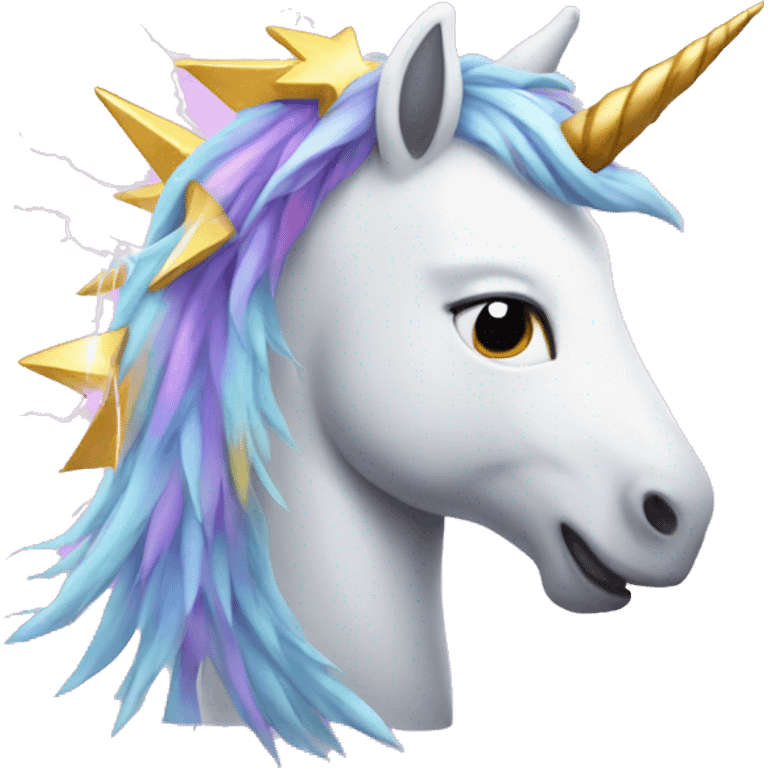 unicorn with lightning emoji