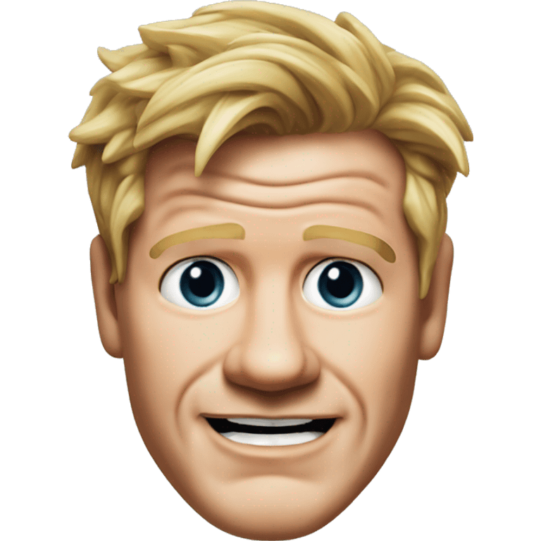 real looking gordon Ramsey, human features, realistic, hyperrealistic emoji