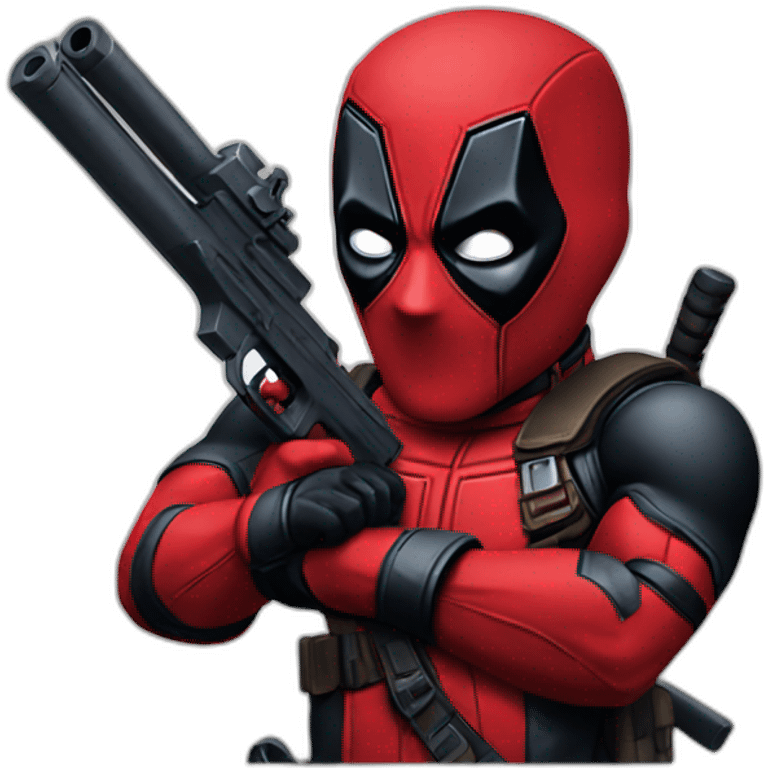 deadpool with guns in his hands emoji