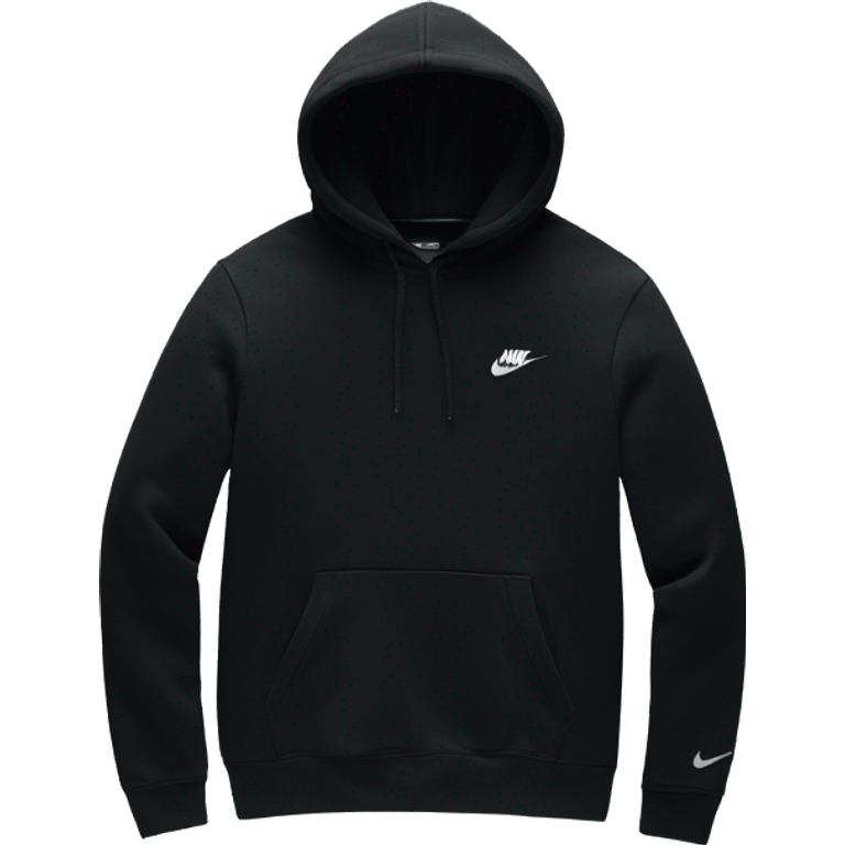 isolated nike black hoodie, product photography  emoji