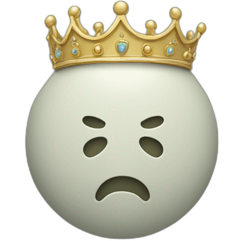 Un squelette avec une couronne emoji