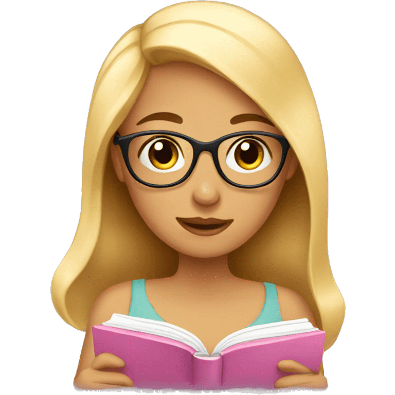 Girly book lover emoji