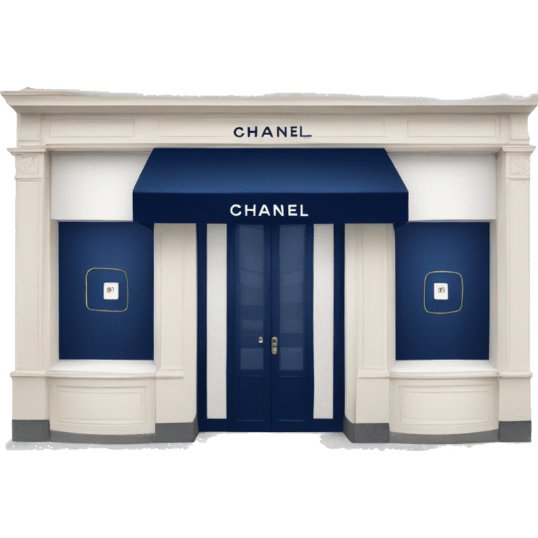 Navy blue Chanel store  emoji