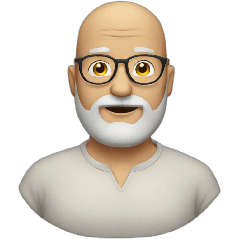 Old fat man glasses bald beard emoji