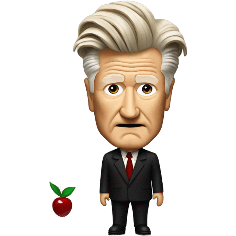 david lynch holding a cherry pie emoji