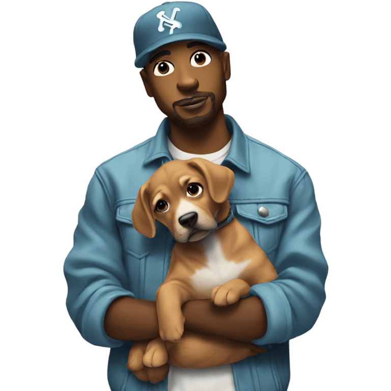 Rapper with puppy emoji