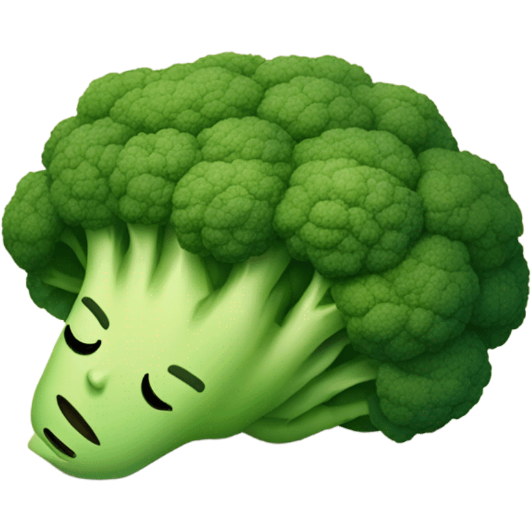 Sleeping broccoli  emoji