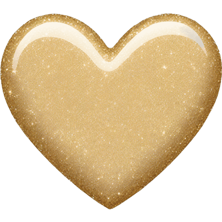 Beige glitter heart emoji