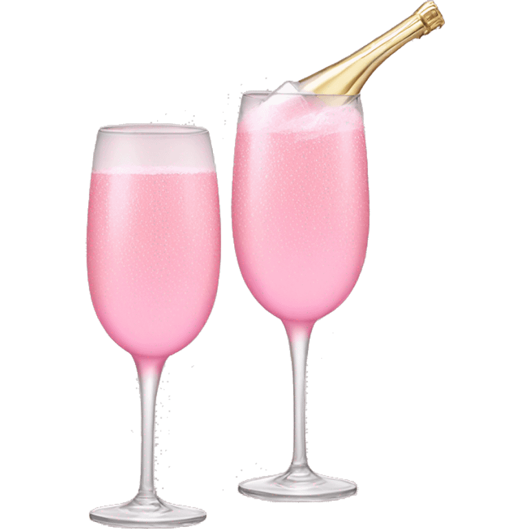 Pink champagne  emoji