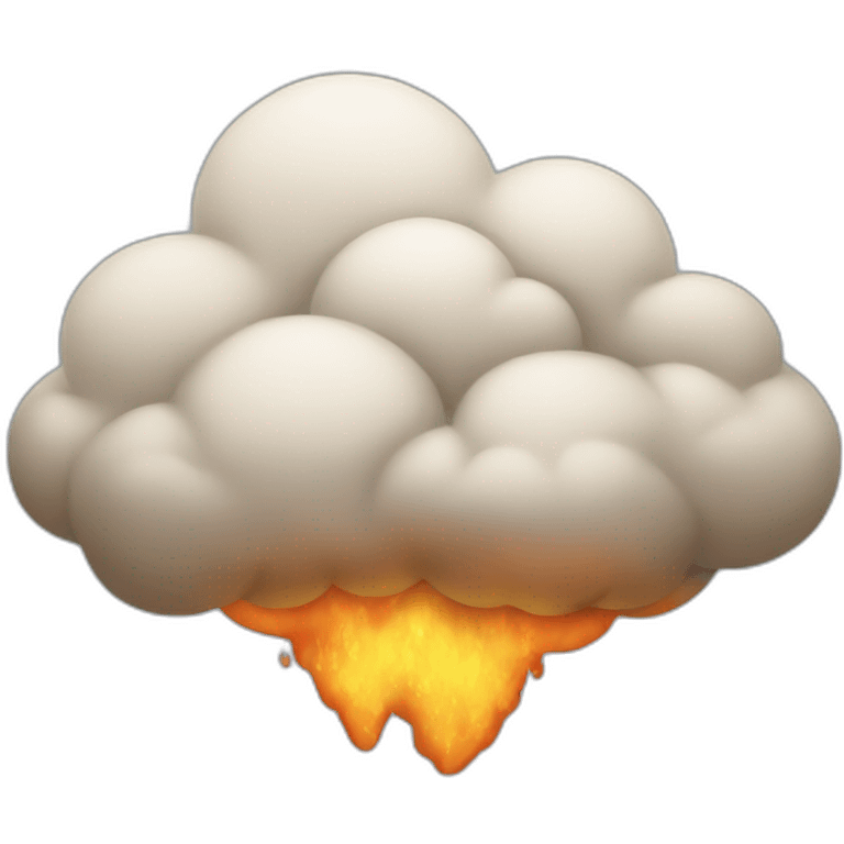 burning cloud emoji