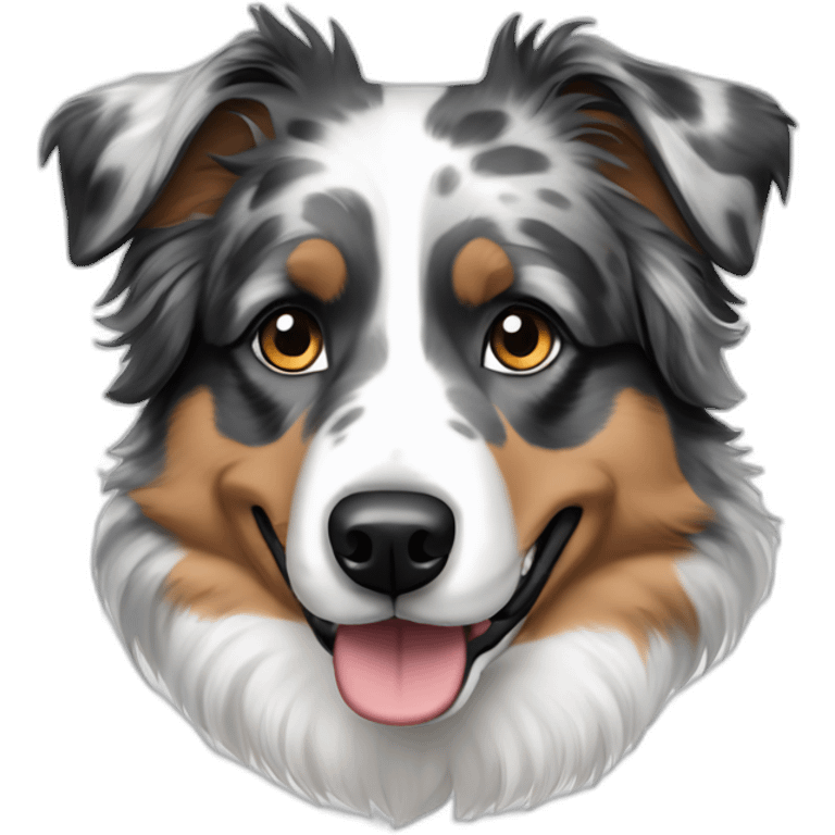 Grey black white Blue Merle Australian shepherd emoji