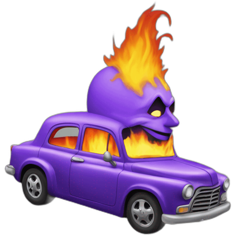 a-burning-car-with-the-joker-on-top emoji