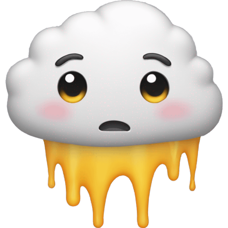 shy cute melting emoji