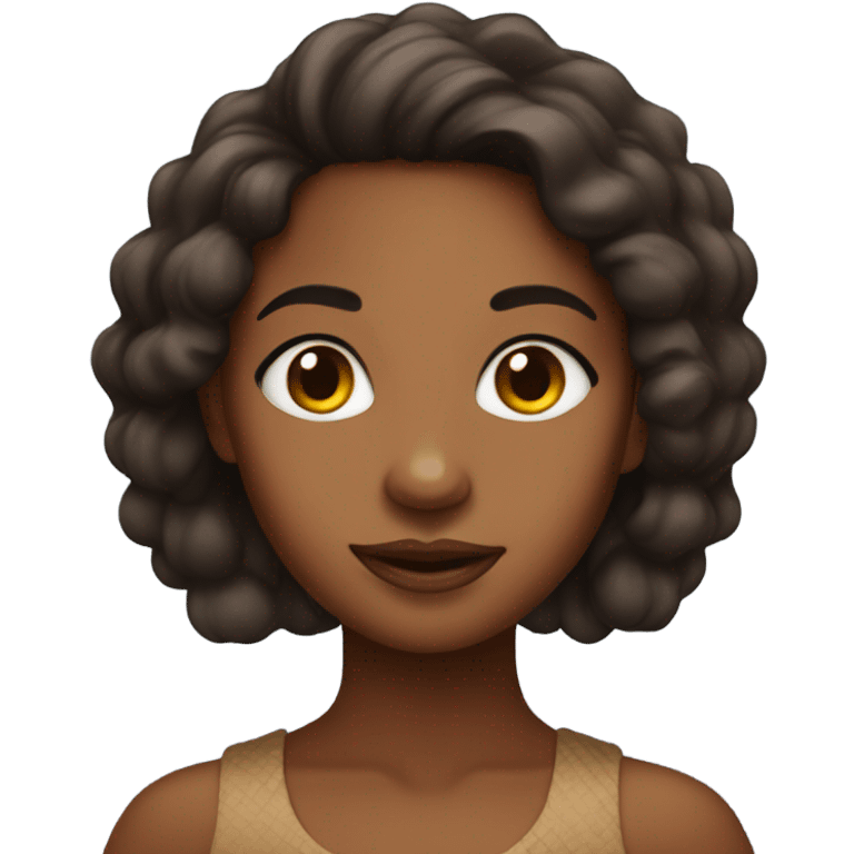 Brown skin island girl emoji