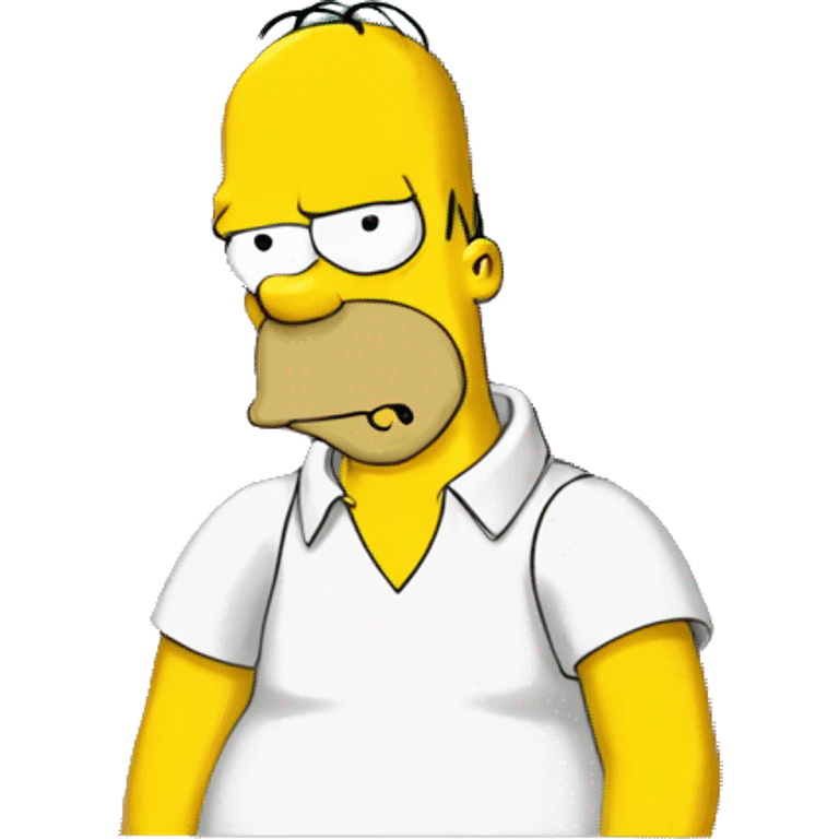 homer simpson hardly reading emoji