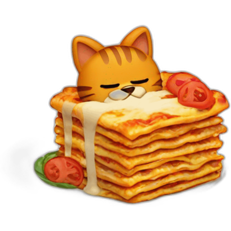 garfield eating lasagna emoji