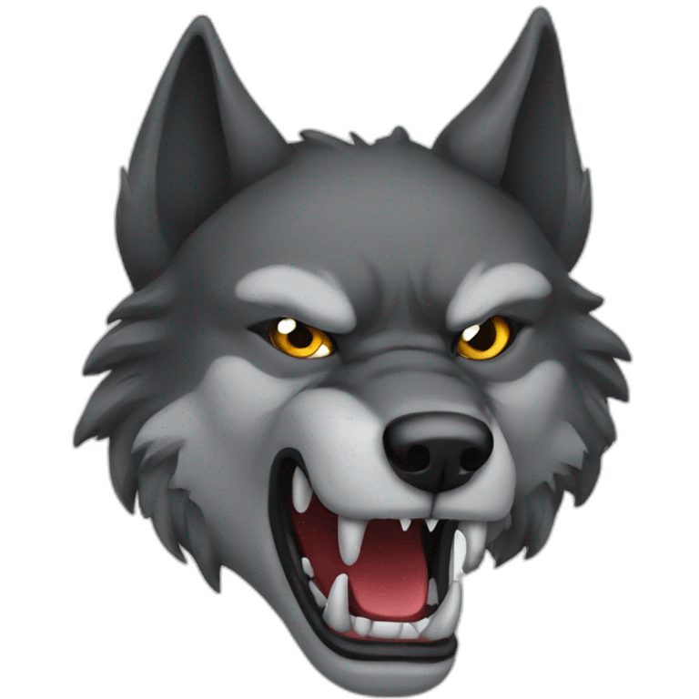 Evil wolf emoji