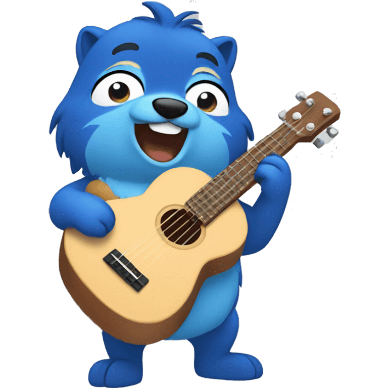 bluey playing ukulele emoji