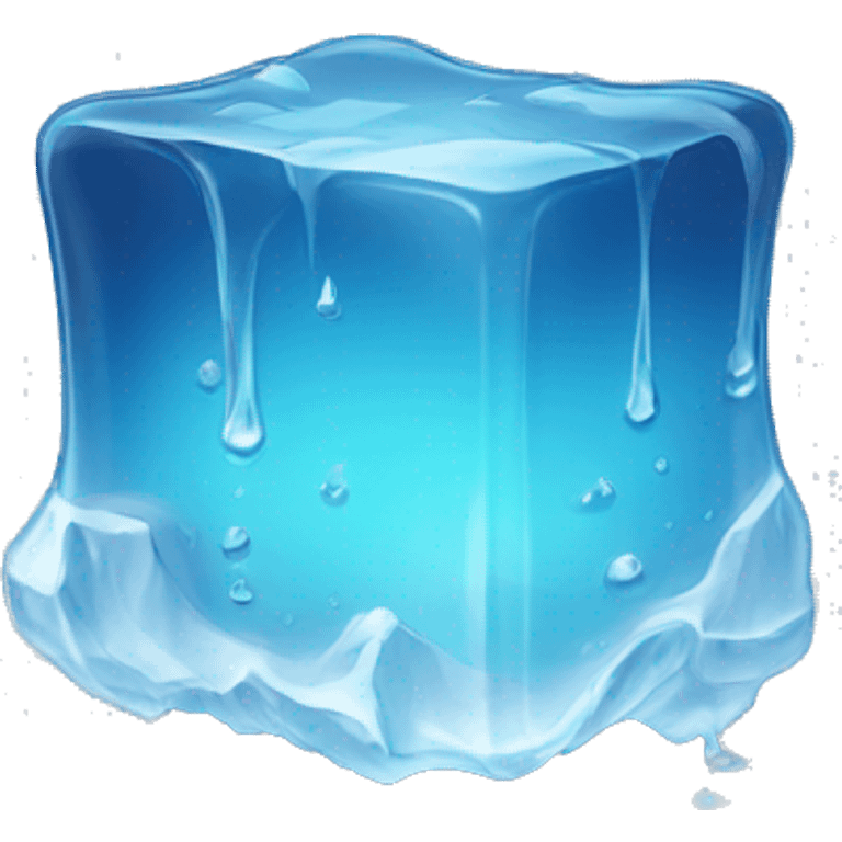 Melting ice cube emoji