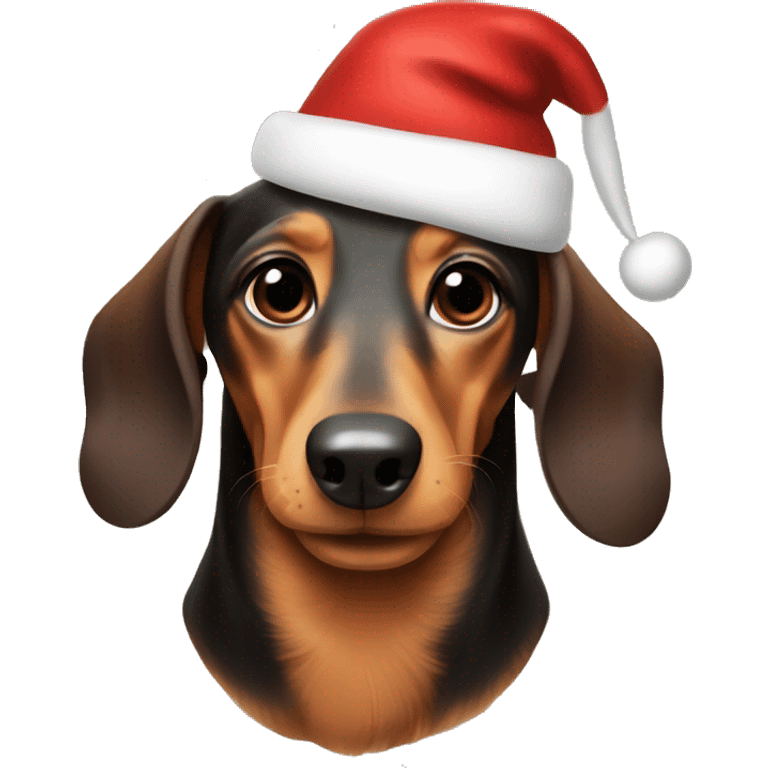 Christmas dachshund  emoji