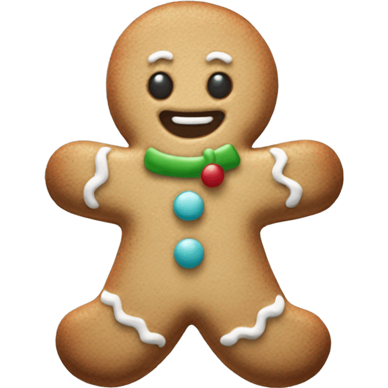 Pastel Christmas gingerbread cookie emoji