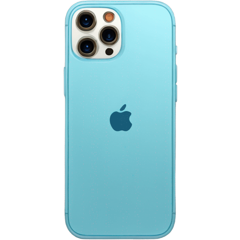 iPhone 13 Pro in light blue colour emoji