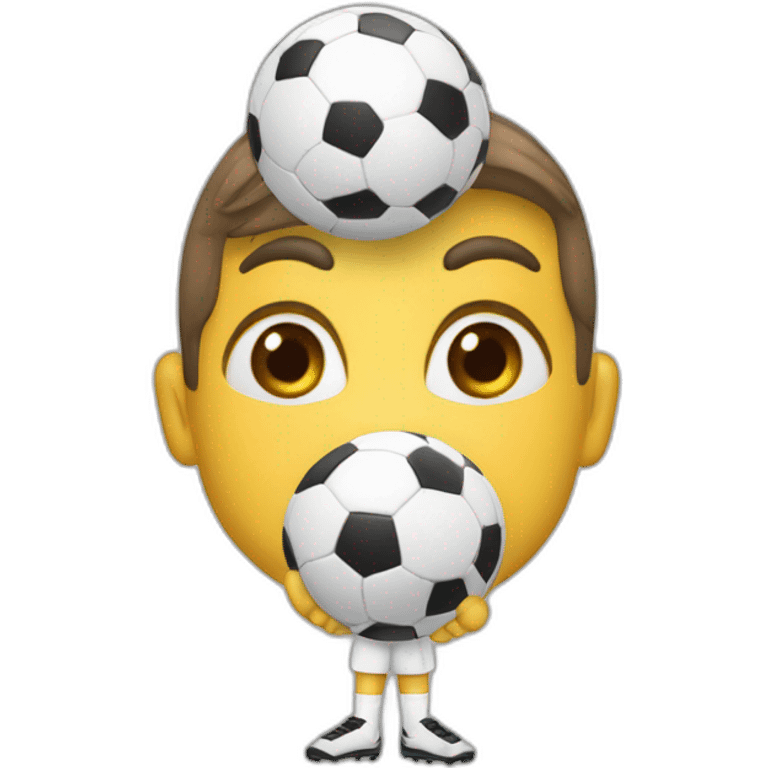 Futbolista con balon emoji