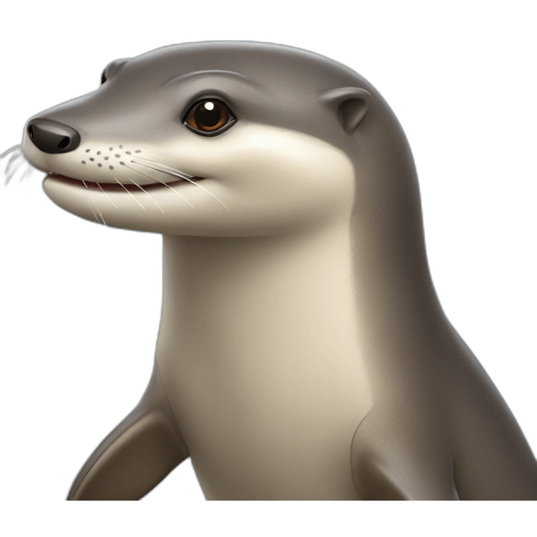 Loutre sur un requin emoji