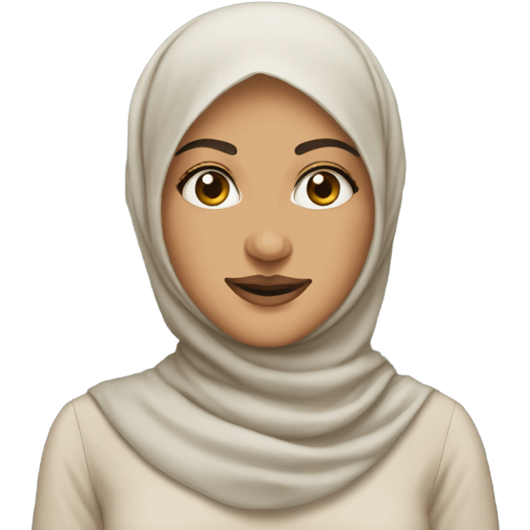 fair skinned hijabi mad emoji