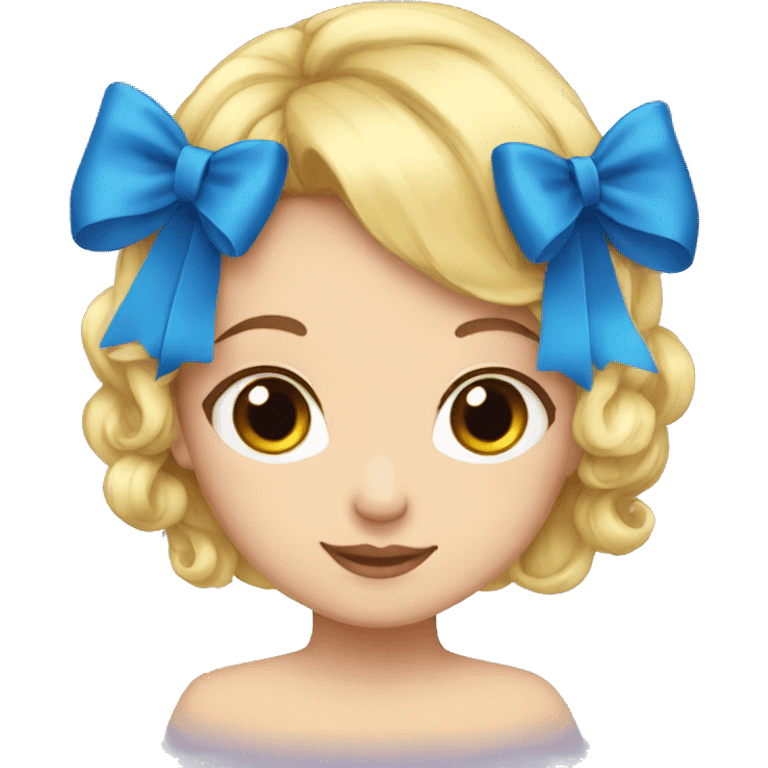 blue hair bow emoji