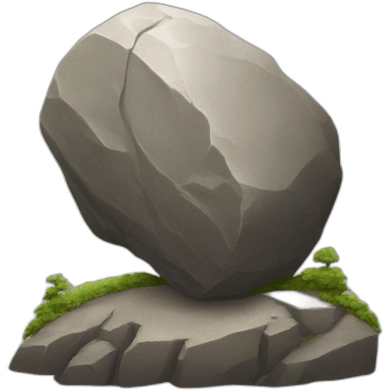 Sisyphus roll a boulder up a hill emoji