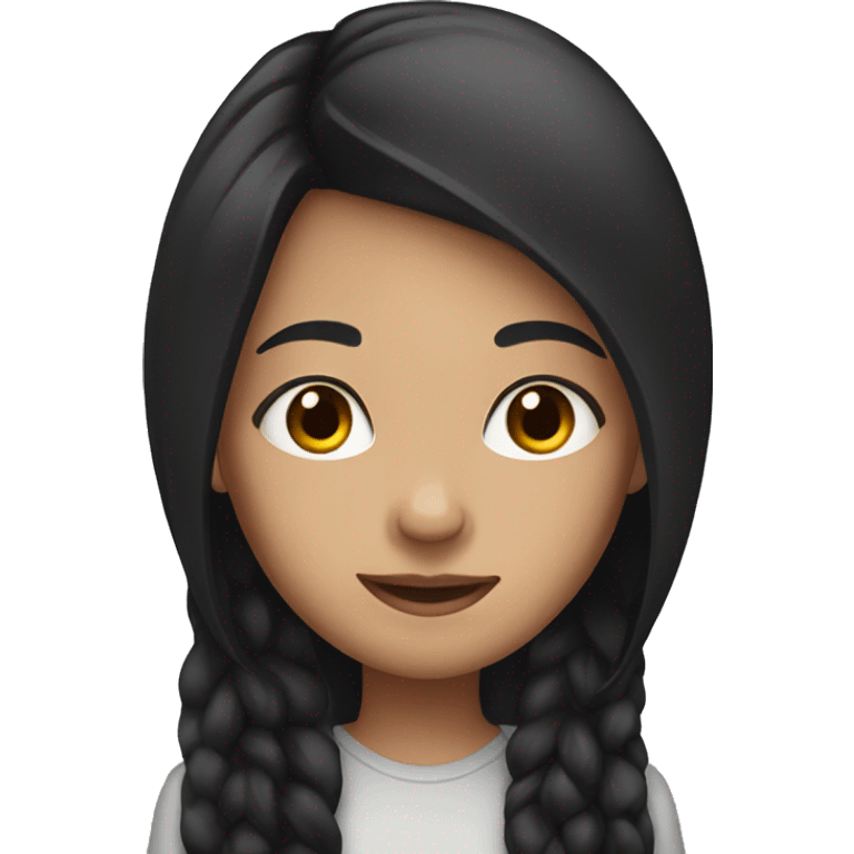 Girl with long black hair emoji