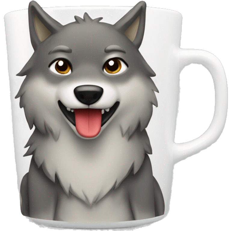 Sitting Wolf Cup emoji