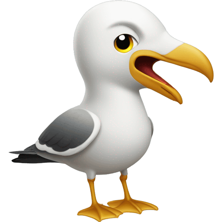 seagull causing a ruckus  emoji