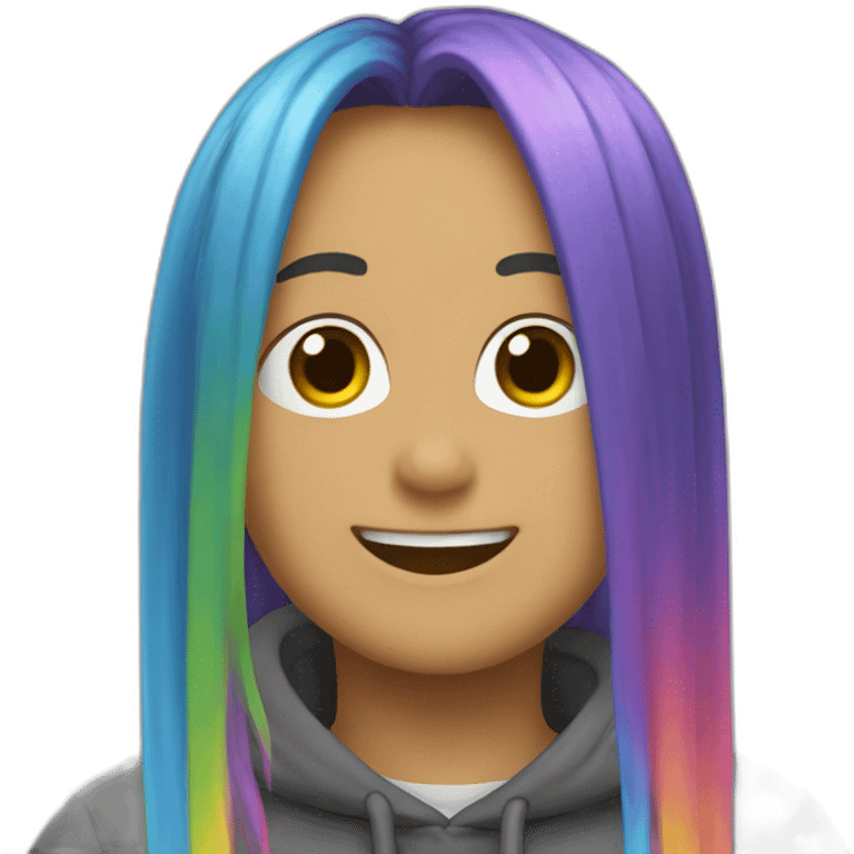 Chat arc en ciel emoji