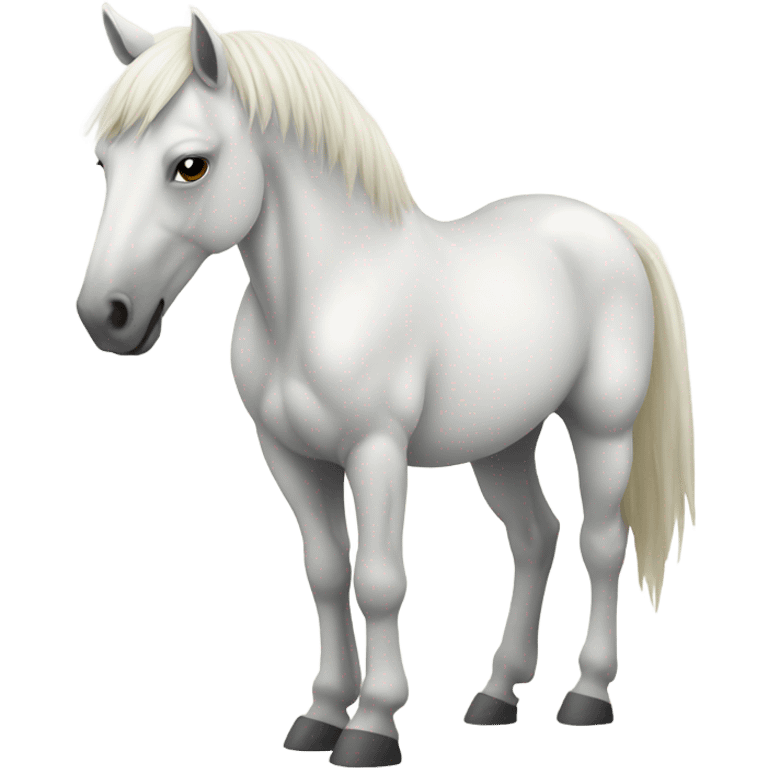 A white horse emoji