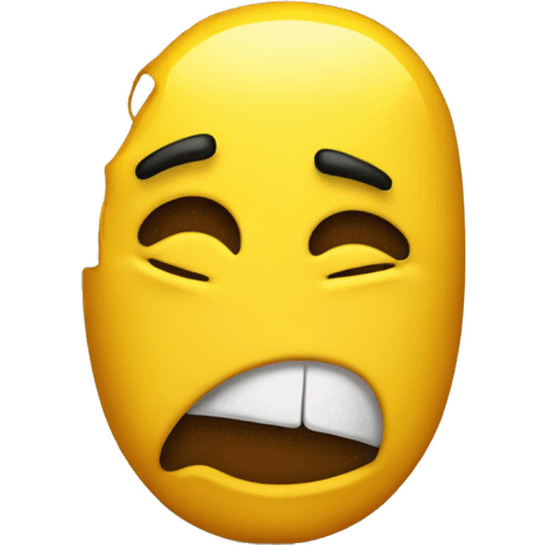 Grossed out yellow emoji  emoji