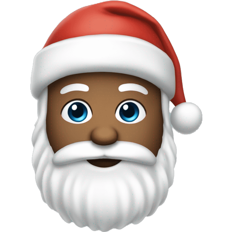 santa claus emoji face with wihite skin and fluffy beard emoji