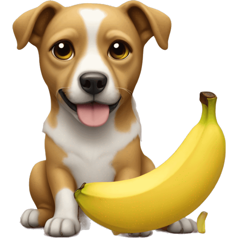 dog and banana emoji