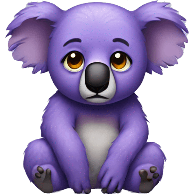 Very sad purple koala but cute  emoji